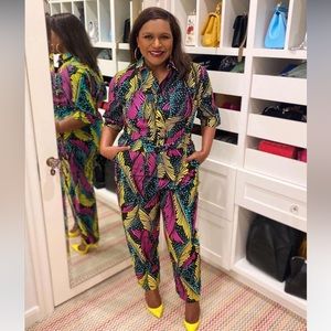 AS SEEN ON MINDY KALING: OFUURË Chika African print jumpsuit